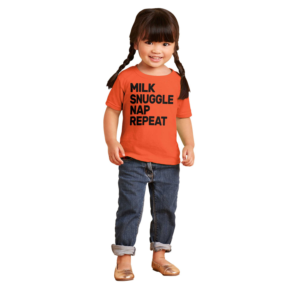 Milk Snuggle Nap Infant Toddler T Shirt-Direct To Garment Print-Brisco Baby