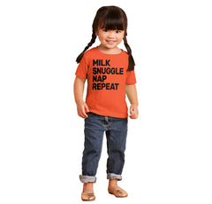 Milk Snuggle Nap Infant Toddler T Shirt-Direct To Garment Print-Brisco Baby