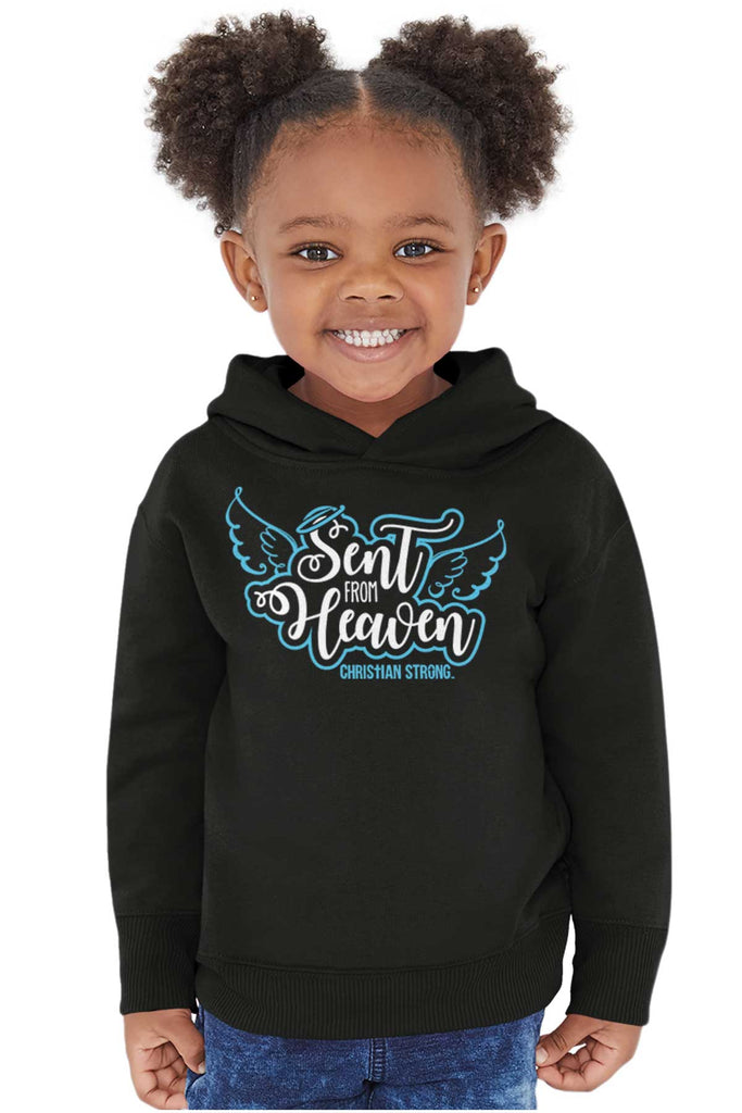 Sent From Heaven Toddler Pullover Hoodie-Direct To Garment Print-Brisco Baby