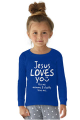 Jesus Loves You Solid Baby Pajama Top-Direct To Garment Print-Brisco Baby