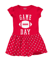Game Day Baby Polka Dot Skirt Dress-Direct To Garment Print-Brisco Baby