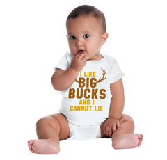 I Like Big Bucks Romper Bodysuit-Direct To Garment Print-Brisco Baby