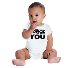 Force Be With You Romper Bodysuit-Direct To Garment Print-Brisco Baby