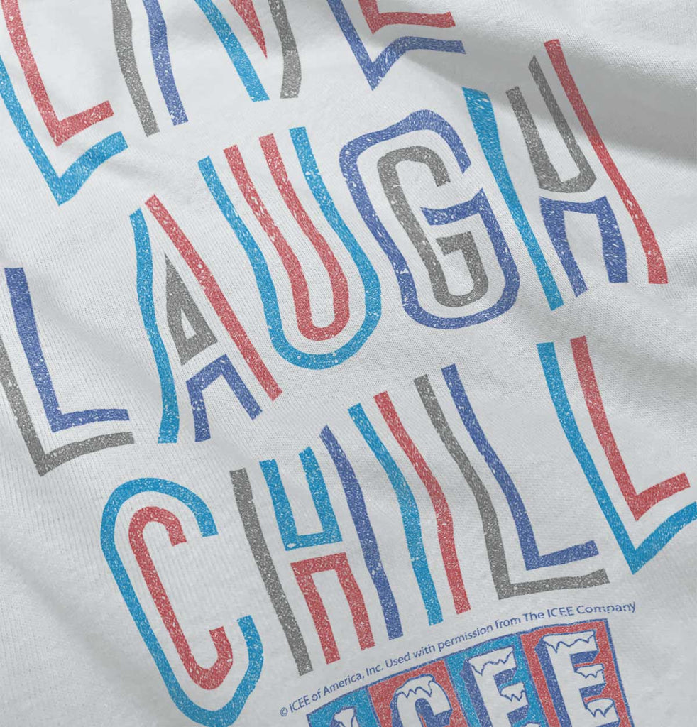 Live Laugh Chill Baby Ruffled Trim Romper-Direct To Garment Print-Brisco Baby