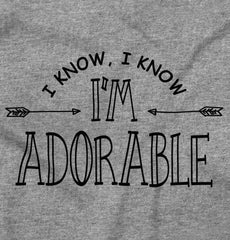 I'm Adorable Infant Toddler T Shirt-Direct To Garment Print-Brisco Baby