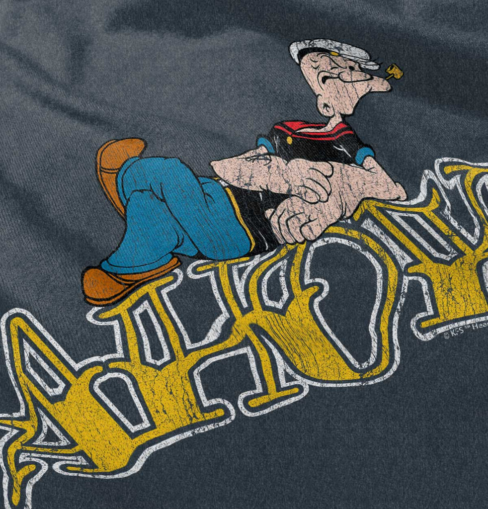 Ahoy Popeye Toddler Football Jersey Tee-Direct To Garment Print-Brisco Baby