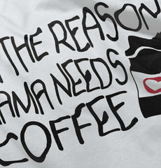 Mama Needs Coffee Infant Baby Bib-Direct To Garment Print-Brisco Baby