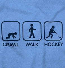 Crawl Walk Hockey Toddler Baseball-Direct To Garment Print-Brisco Baby