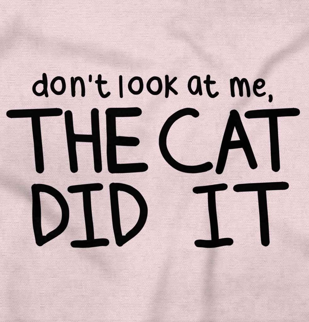 Cat Did It Toddler Ruffled Trim T-Shirt-Direct To Garment Print-Brisco Baby