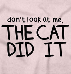 Cat Did It Toddler Ruffled Trim T-Shirt-Direct To Garment Print-Brisco Baby