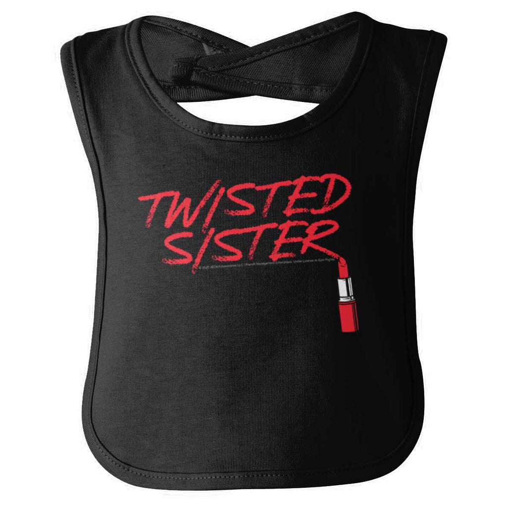 Twisted Lipstick Infant Baby Bib-Direct To Garment Print-Brisco Baby