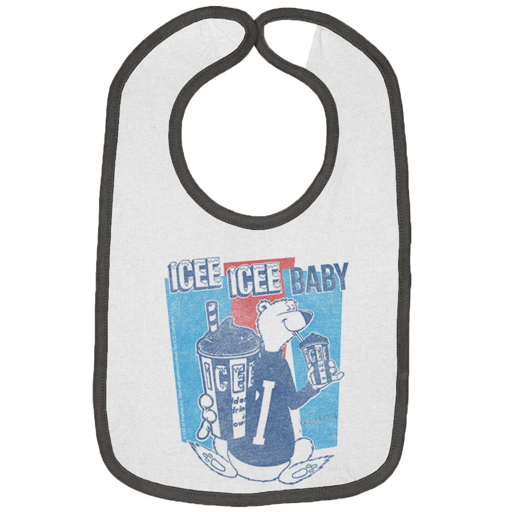 Polar Icee Baby Trimmed Colored Velcro Bib-Direct To Garment Print-Brisco Baby