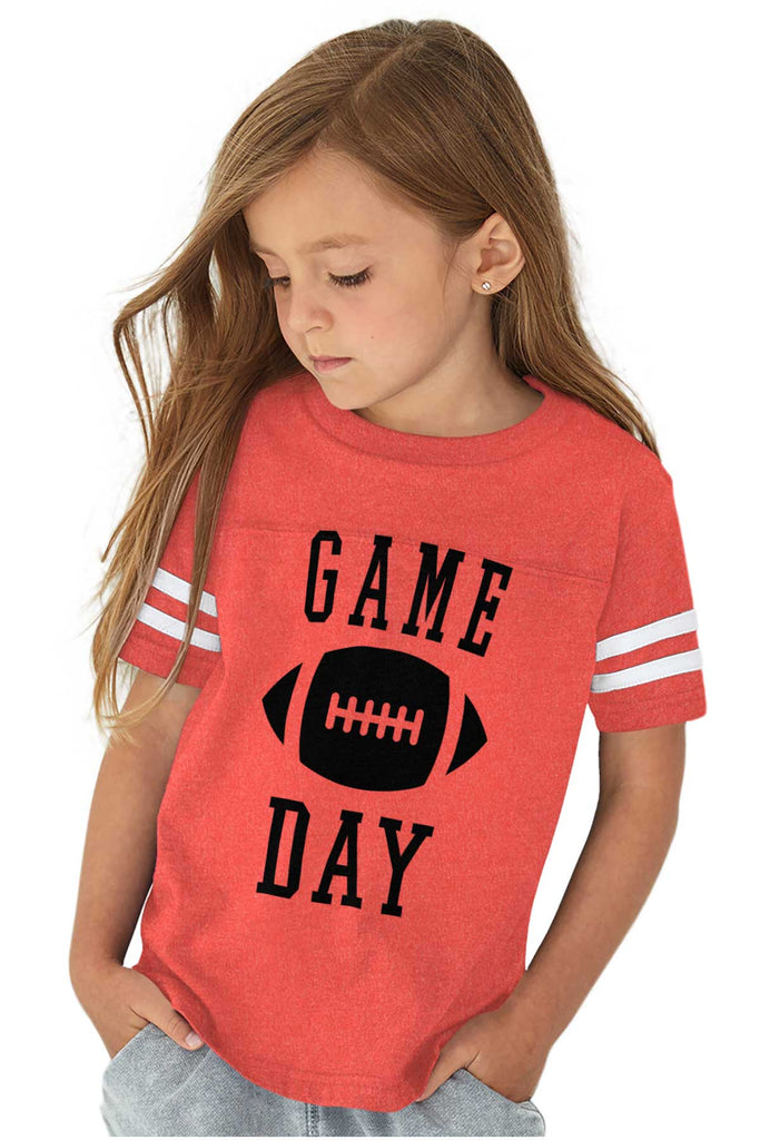 Game Day Toddler Football Jersey Tee-Direct To Garment Print-Brisco Baby