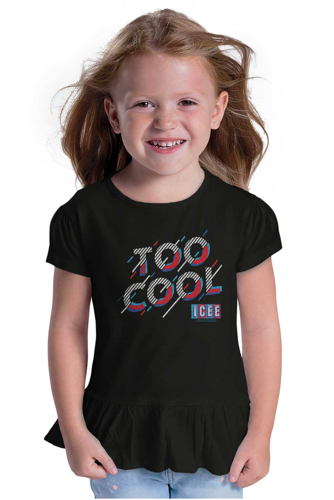 Too Cool Toddler Ruffle Bottom Tee-Direct To Garment Print-Brisco Baby