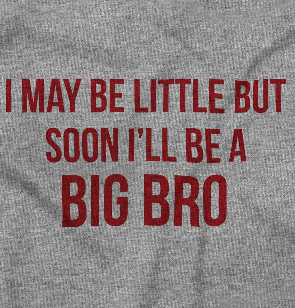 I May Be Little But Soon I'll Be A Big Bro Infant Toddler T Shirt-Direct To Garment Print-Brisco Baby