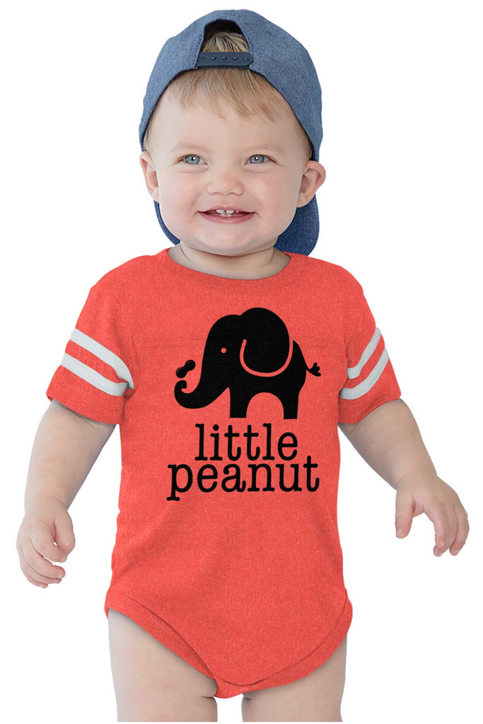 Elephant Peanut Football Romper Bodysuit-Direct To Garment Print-Brisco Baby