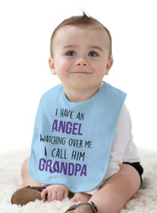 Grandpa Watching Over Me Infant Baby Bib-Direct To Garment Print-Brisco Baby