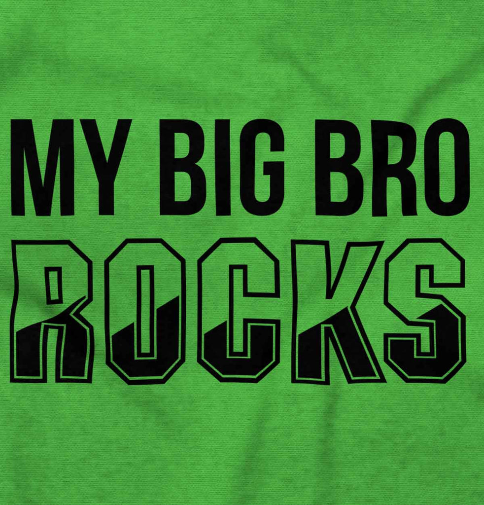 My Big Bro Rocks Romper Bodysuit-Direct To Garment Print-Brisco Baby