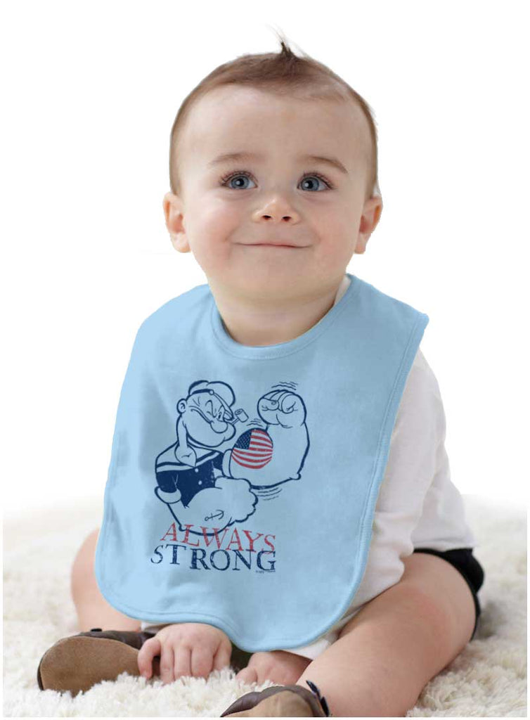 Always Strong Infant Baby Bib-Direct To Garment Print-Brisco Baby