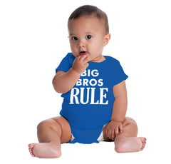 Big Bros Rule Romper Bodysuit-Direct To Garment Print-Brisco Baby