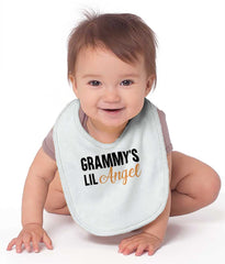 Grammy's Lil Angel Infant Baby Bib-Direct To Garment Print-Brisco Baby