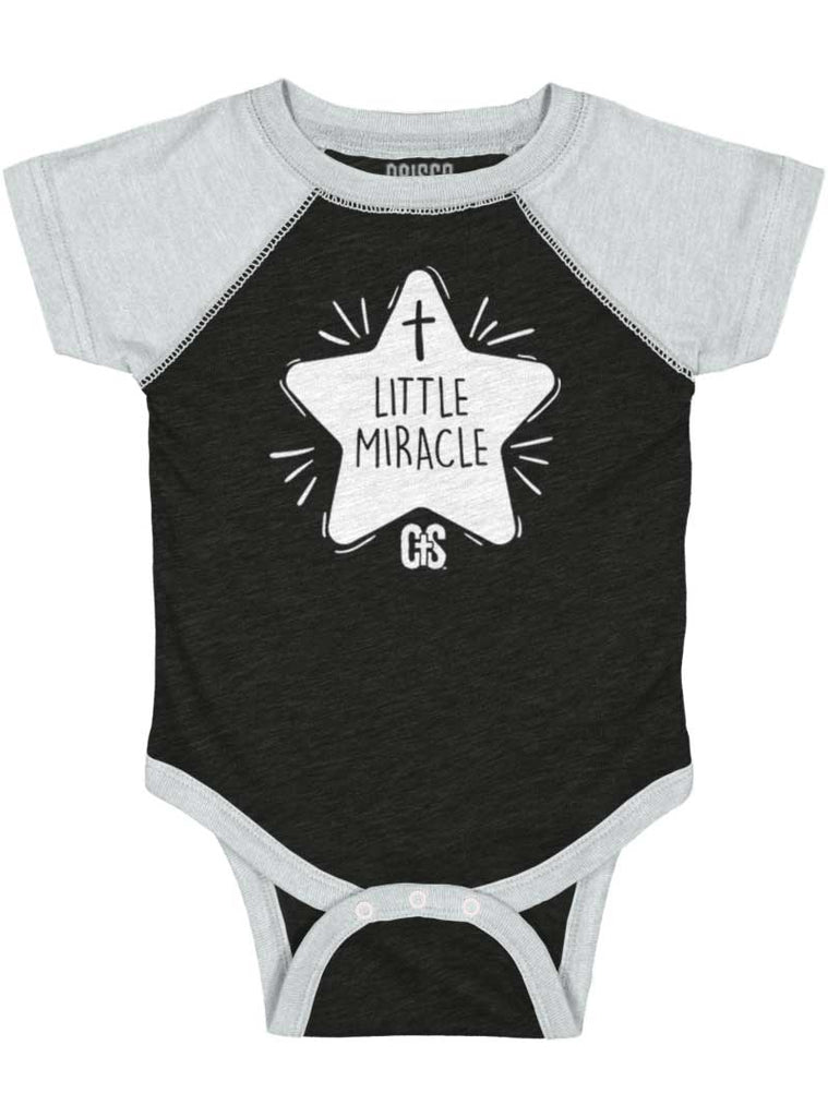 Little Miracle Raglan Romper Bodysuit-Direct To Garment Print-Brisco Baby