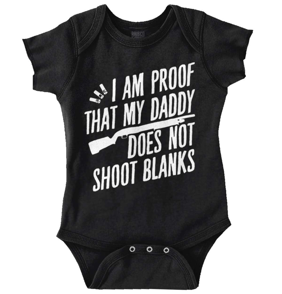 Proof Daddy Shoots Romper Bodysuit-Direct To Garment Print-Brisco Baby
