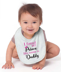 Prince Daddy Infant Baby Bib-Direct To Garment Print-Brisco Baby