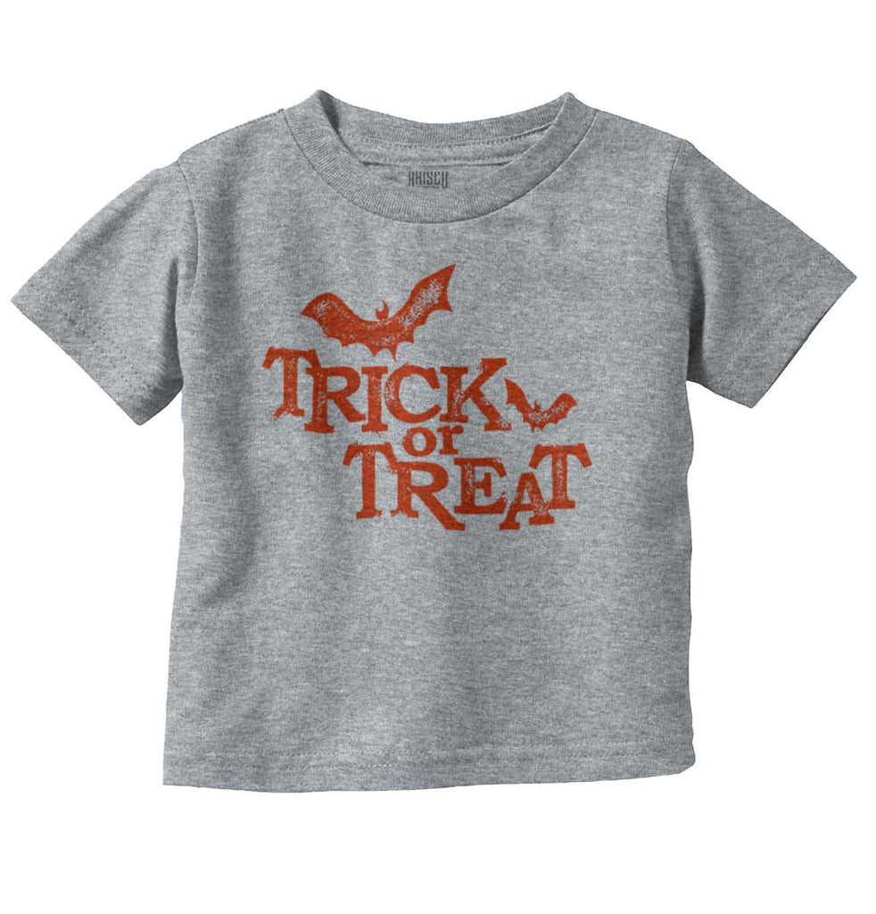 Trick or Treat Bats Infant Toddler T Shirt-Direct To Garment Print-Brisco Baby