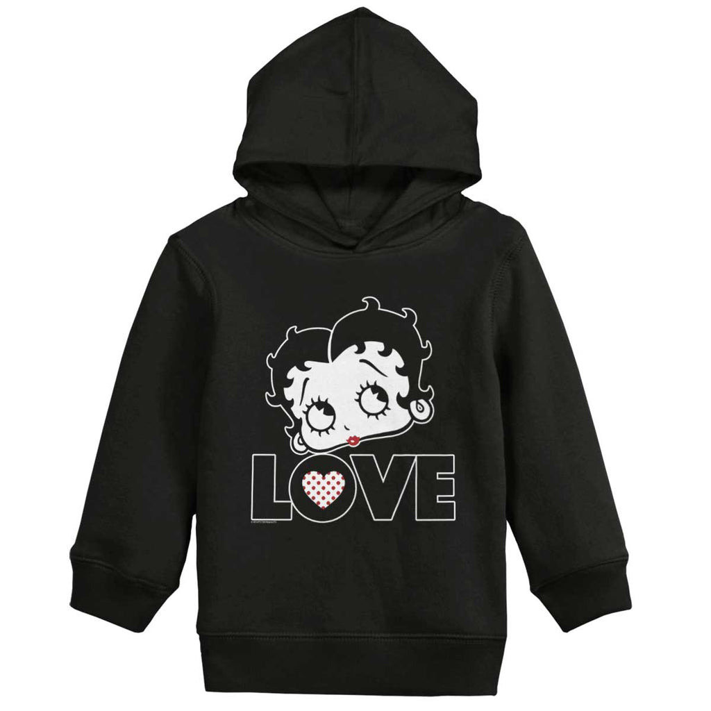 Love Betty Toddler Pullover Hoodie-Direct To Garment Print-Brisco Baby