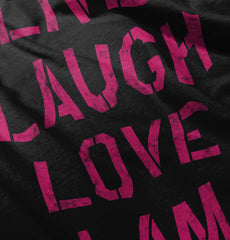 Live Laugh Llama Infant Baby Bib-Direct To Garment Print-Brisco Baby