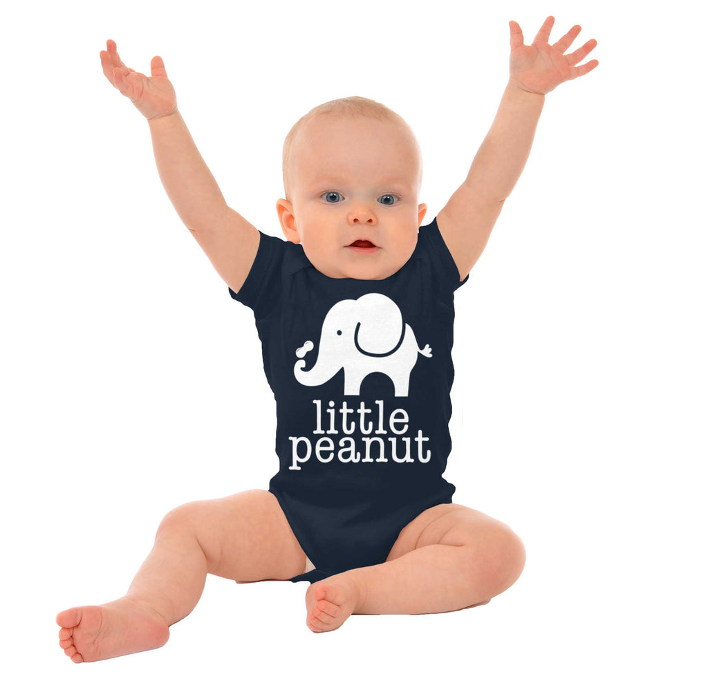 Elephant Peanut Romper Bodysuit-Direct To Garment Print-Brisco Baby