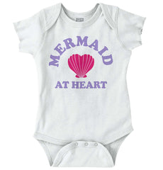 Mermaid At Heart Romper Bodysuit-Direct To Garment Print-Brisco Baby