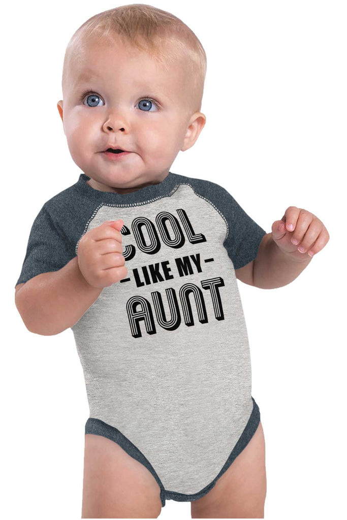 Aunt is Single Raglan Romper Bodysuit-Direct To Garment Print-Brisco Baby