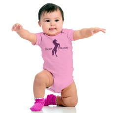 Italian Stallion Romper Bodysuit-Direct To Garment Print-Brisco Baby