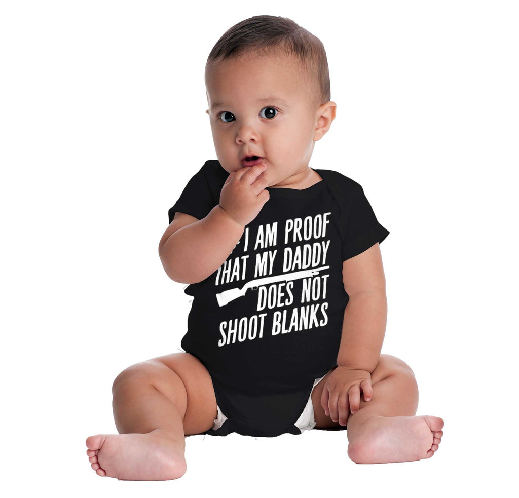 Proof Daddy Shoots Romper Bodysuit-Direct To Garment Print-Brisco Baby