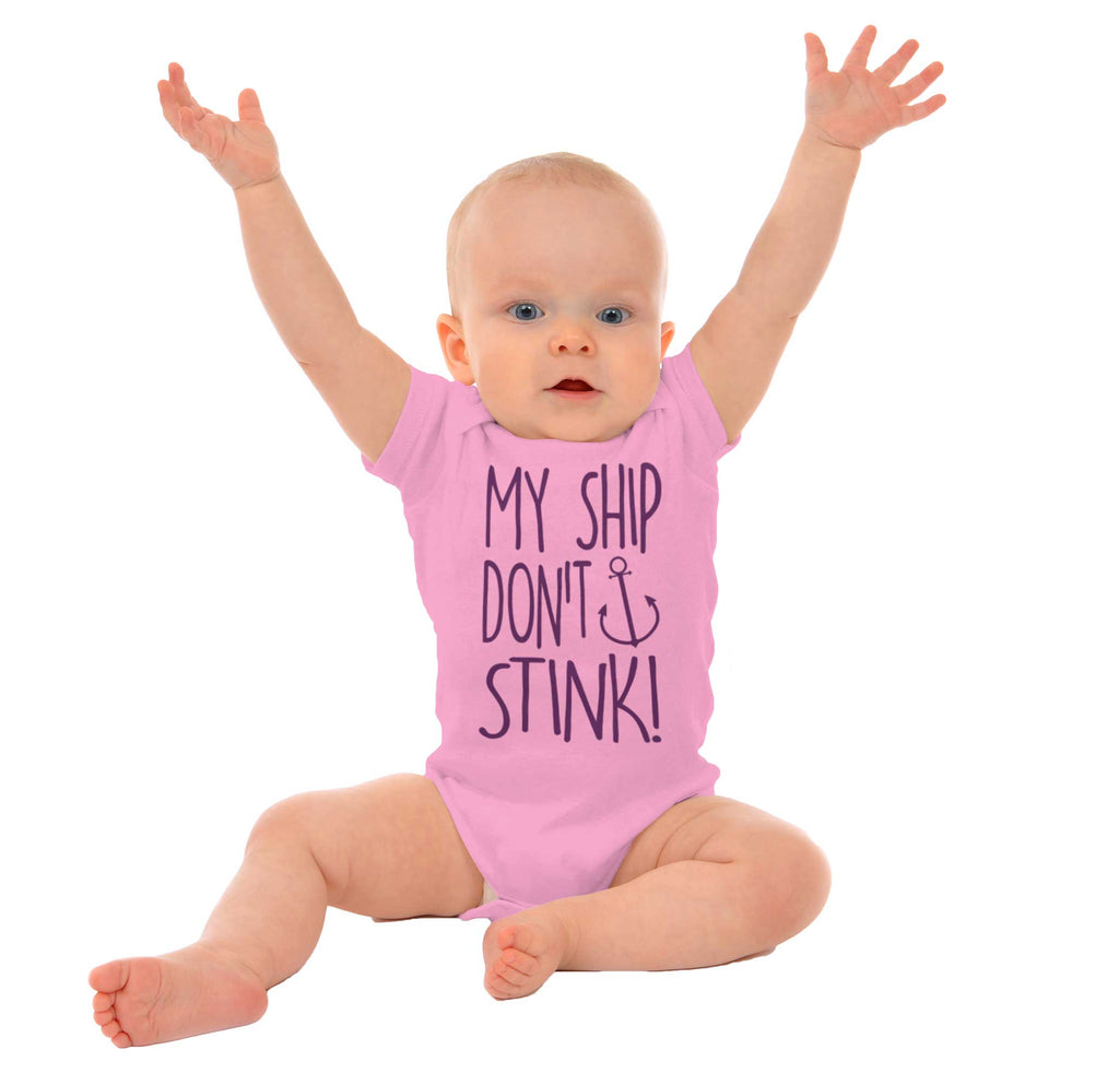 Ship Don't Stink Romper Bodysuit-Direct To Garment Print-Brisco Baby