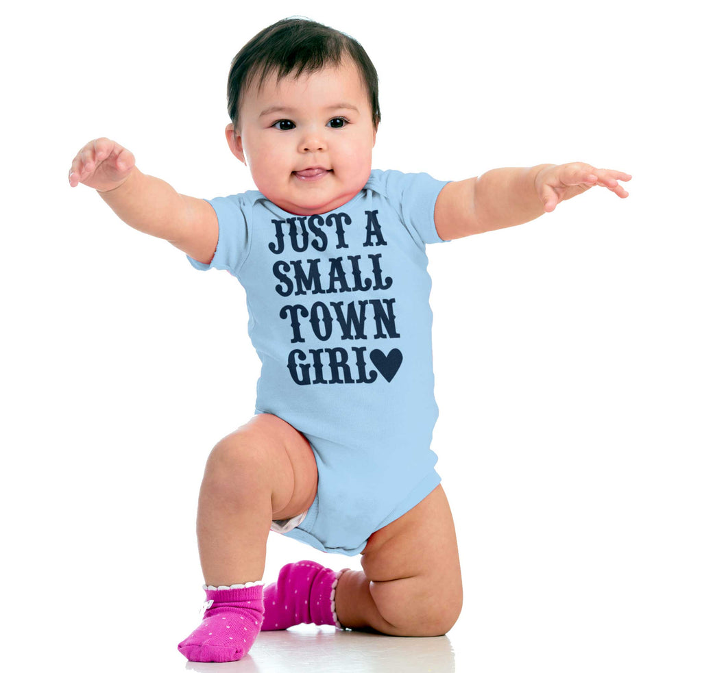 Small Town Girl Romper Bodysuit-Direct To Garment Print-Brisco Baby