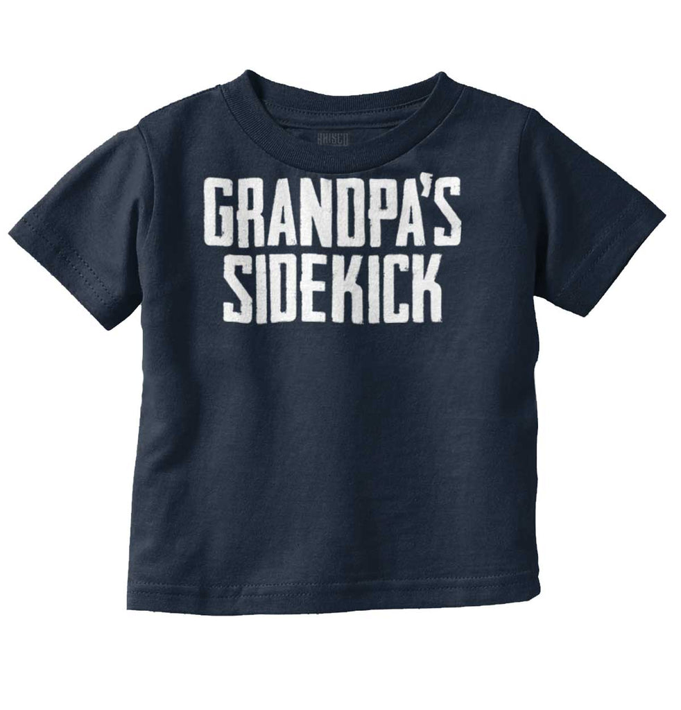 Grandpa's Sidekick Infant Toddler T Shirt-Direct To Garment Print-Brisco Baby