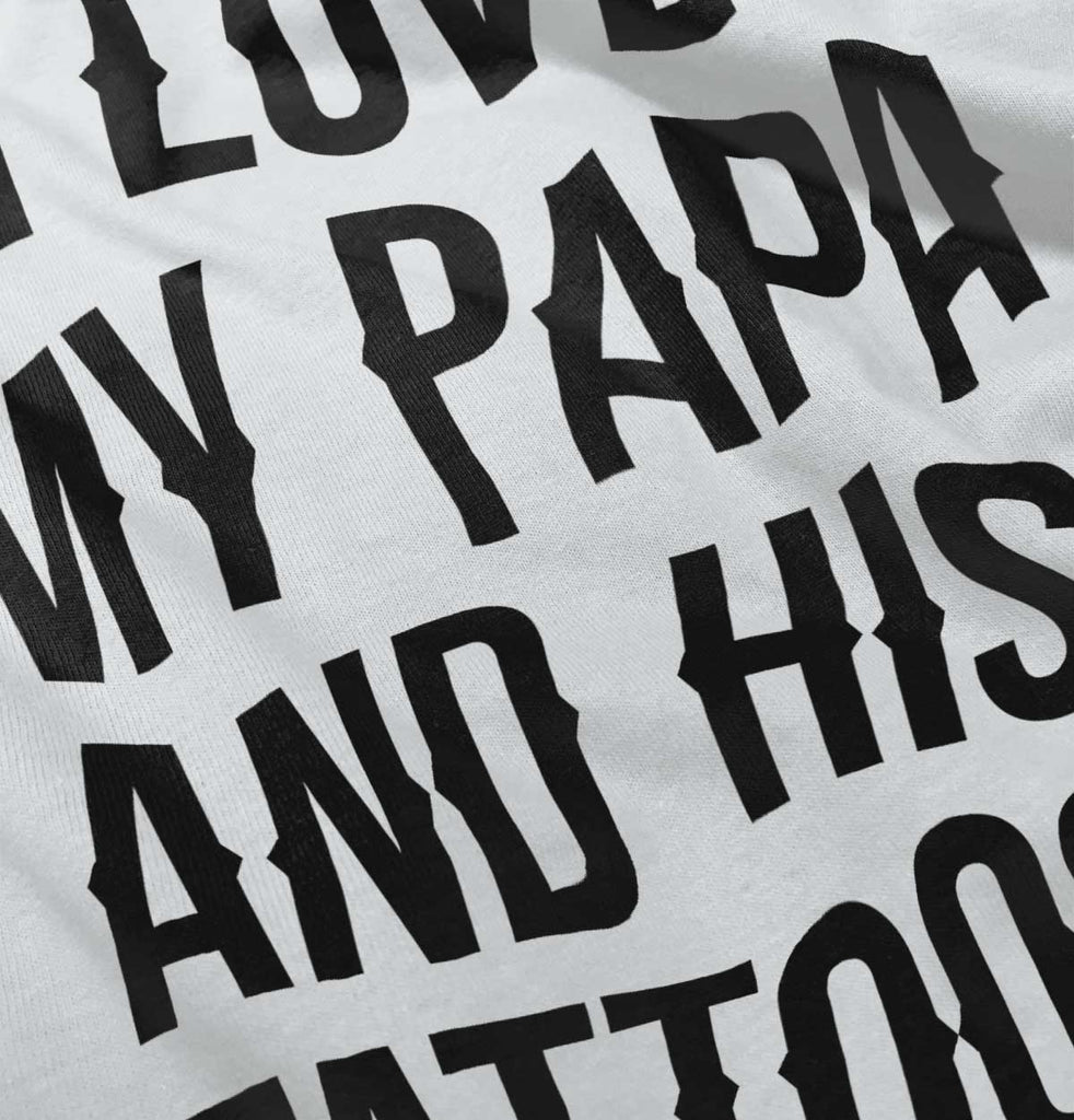 I Love Papa And Tattoos Infant Baby Bib-Direct To Garment Print-Brisco Baby