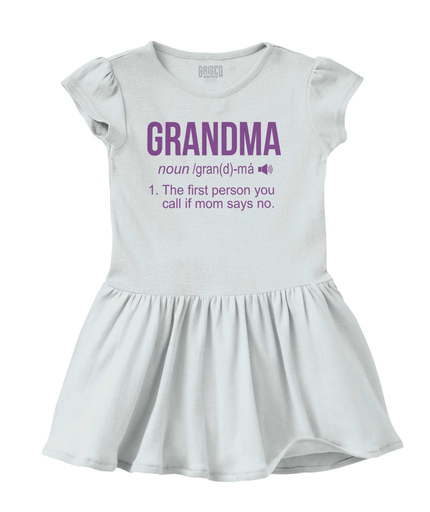Grandma Solid Baby Infant Dress-Direct To Garment Print-Brisco Baby