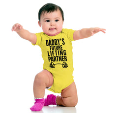 Lifting Partner Romper Bodysuit-Direct To Garment Print-Brisco Baby