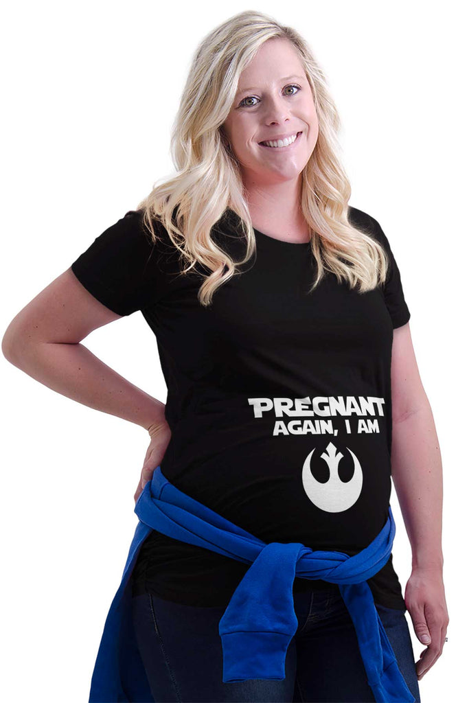 Pregnant Again, I Am Maternity T-Shirt-Direct To Garment Print-Brisco Baby