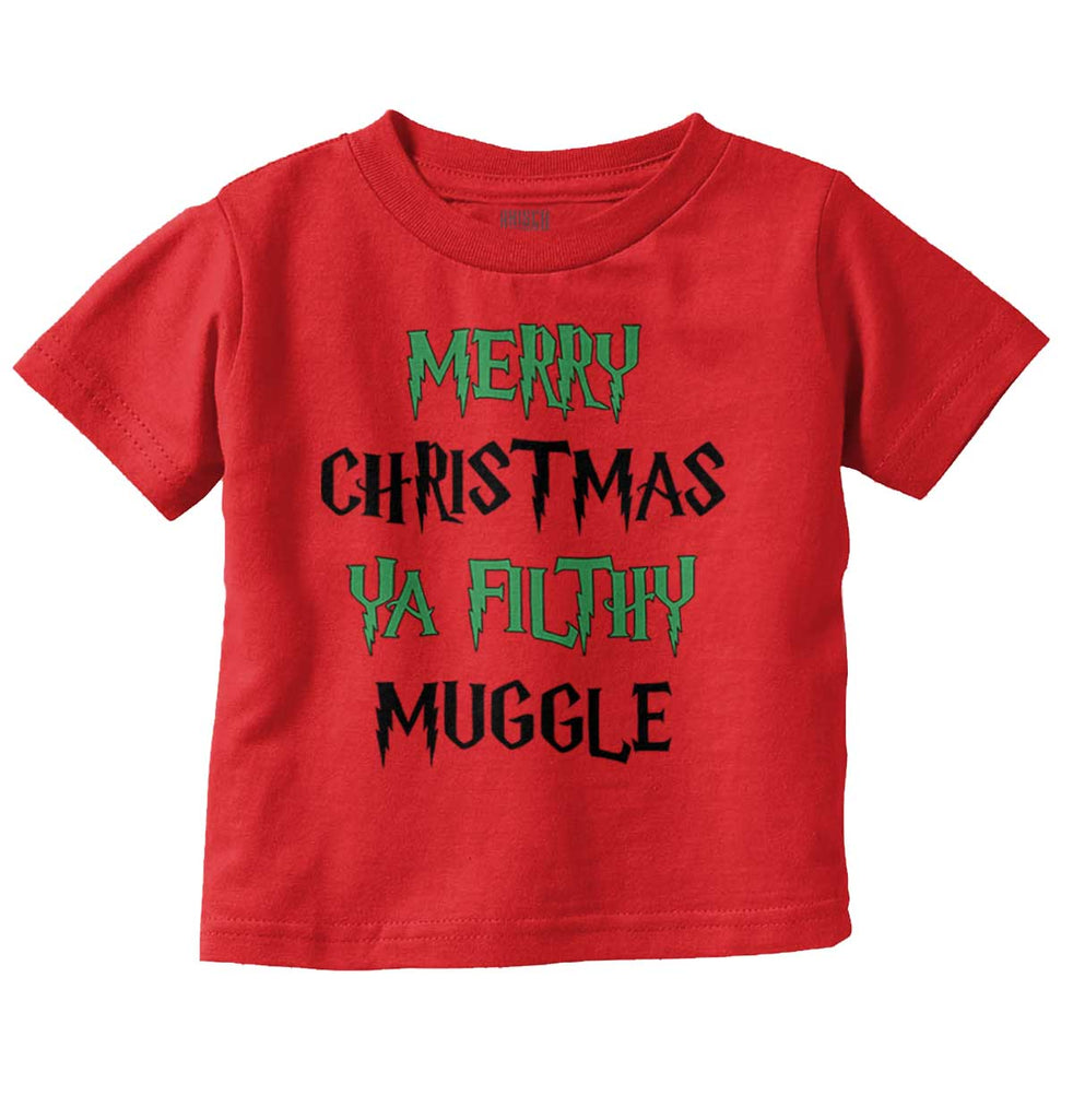 Merry Christmas Muggle Infant Toddler T Shirt-Direct To Garment Print-Brisco Baby