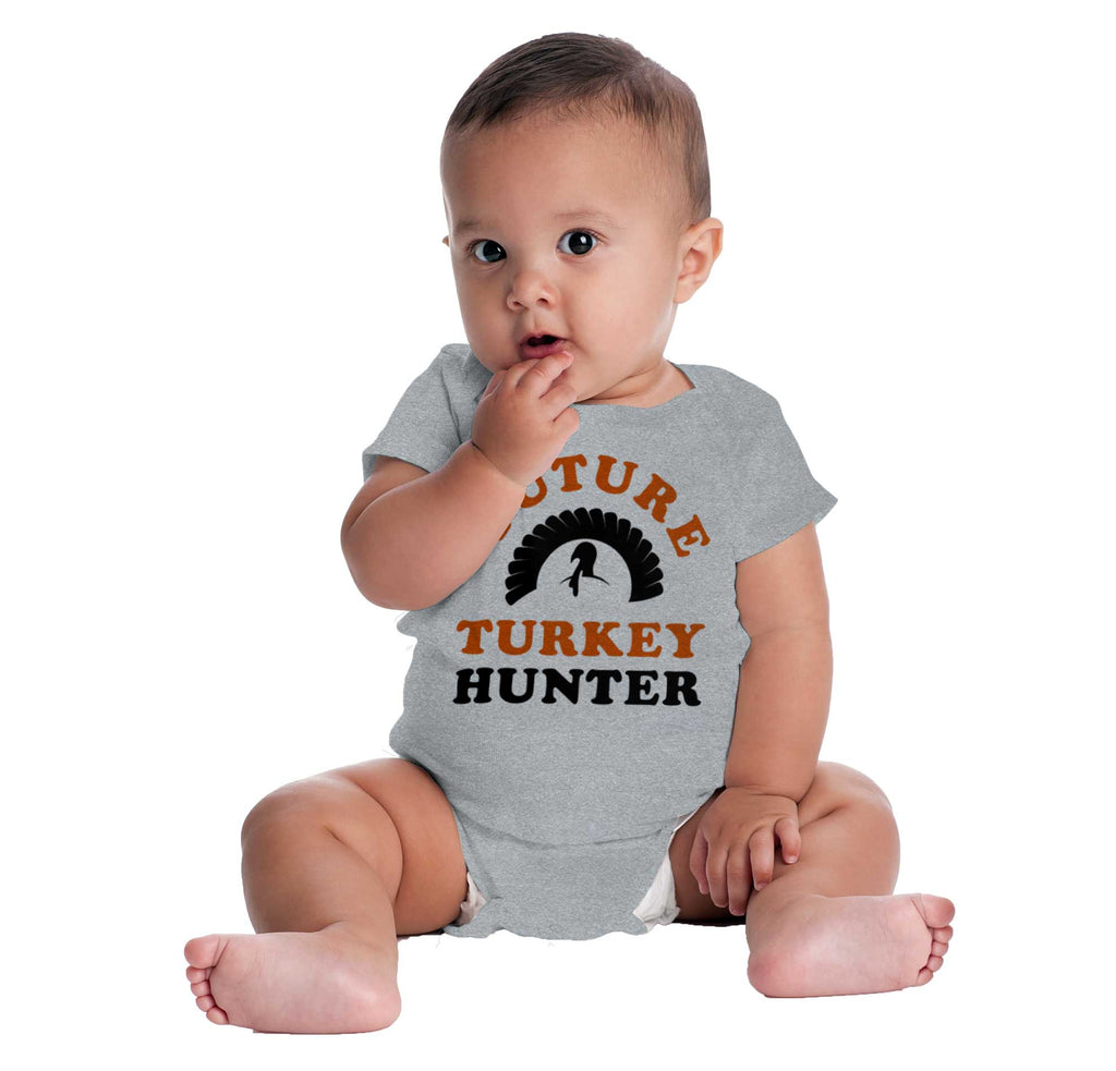 Future Turkey Hunter Romper Bodysuit-Direct To Garment Print-Brisco Baby