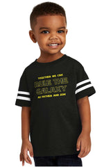 Rule The Galaxy Toddler Football Jersey Tee-Direct To Garment Print-Brisco Baby
