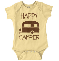 Happy Camper Romper Bodysuit-Direct To Garment Print-Brisco Baby