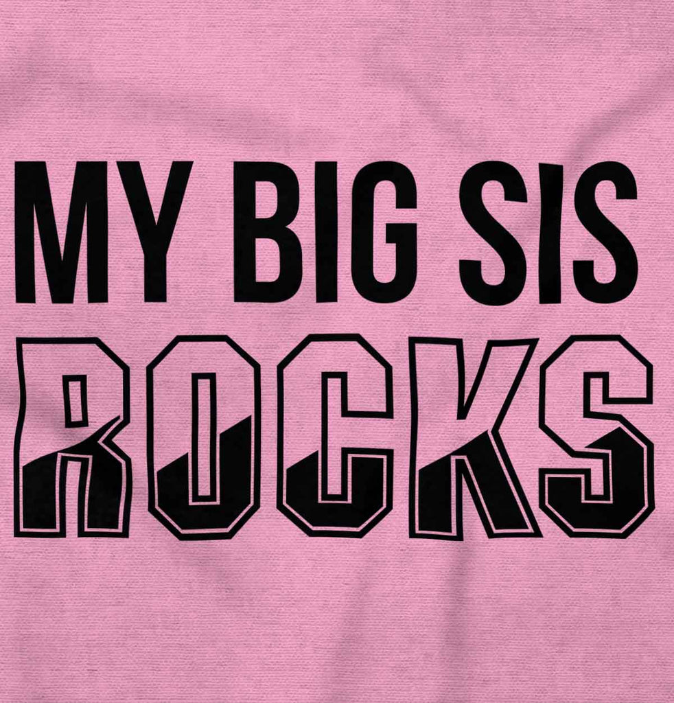 My Big Sis Rocks Romper Bodysuit-Direct To Garment Print-Brisco Baby