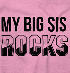 My Big Sis Rocks Romper Bodysuit-Direct To Garment Print-Brisco Baby