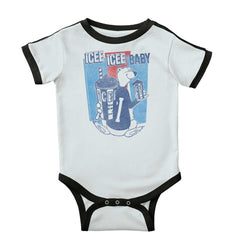 Polar Icee Baby Ringer Romper Bodysuit-Direct To Garment Print-Brisco Baby